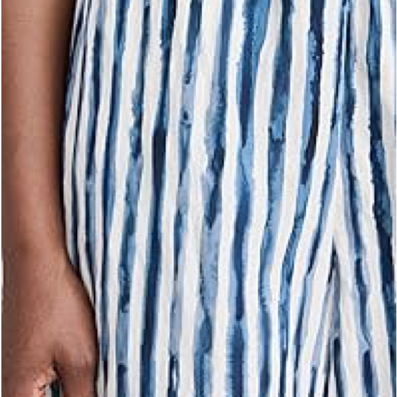 Vince Blue and White Bermudas with Vertical Stripes - Picture 2 of 4